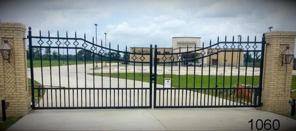 Elegant Iron Gate with Finials